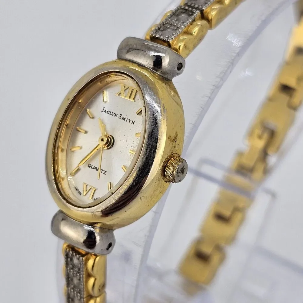 Jaclyn Smith Women's Watch‎ 18MM Gray Dial Gray Gold Bracelet 6.75